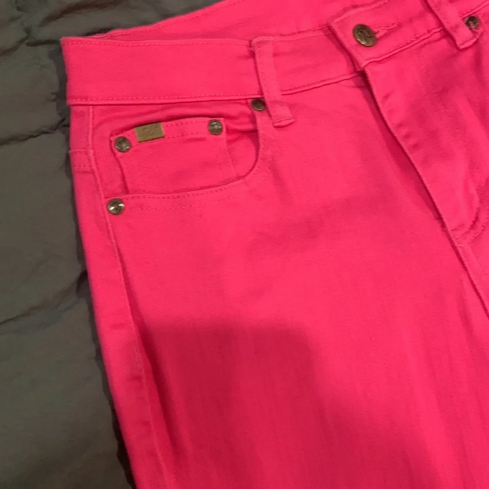 DG2 Diane Gilman - Pink denim jeans with zipper on legs - Size 2 - Picture 11 of 14
